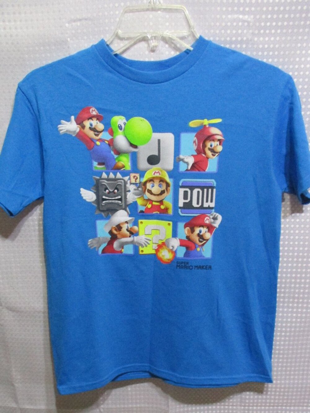 Nintendo Super Mario Maker Cube Box Short Sleeve Graphic Boys T-Shirt  Sz. L